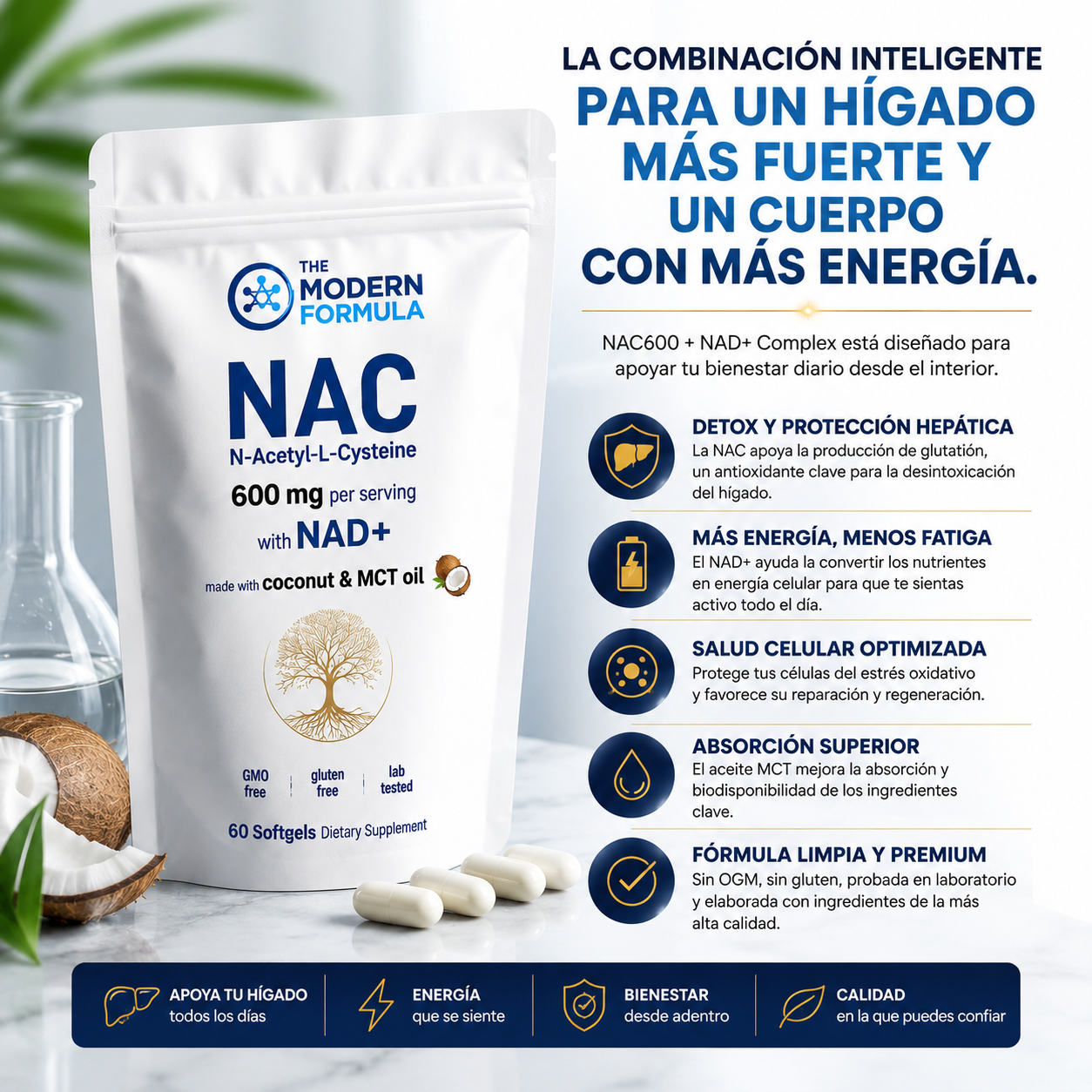 NAC600 + NAD+ COMPLEX – EL SUPLEMENTO DEFINITIVO PARA EL CUIDADO DEL HÍGADO