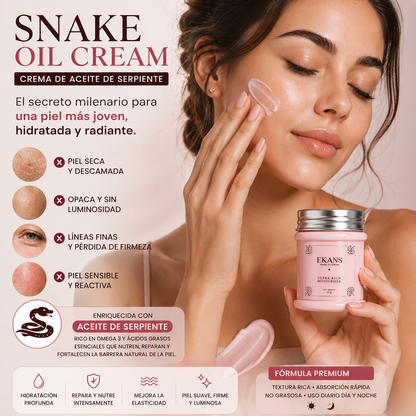 EKANS - CREMA DE ACEITE DE SERPIENTE PARA UN ROSTRO MAS JOVEN