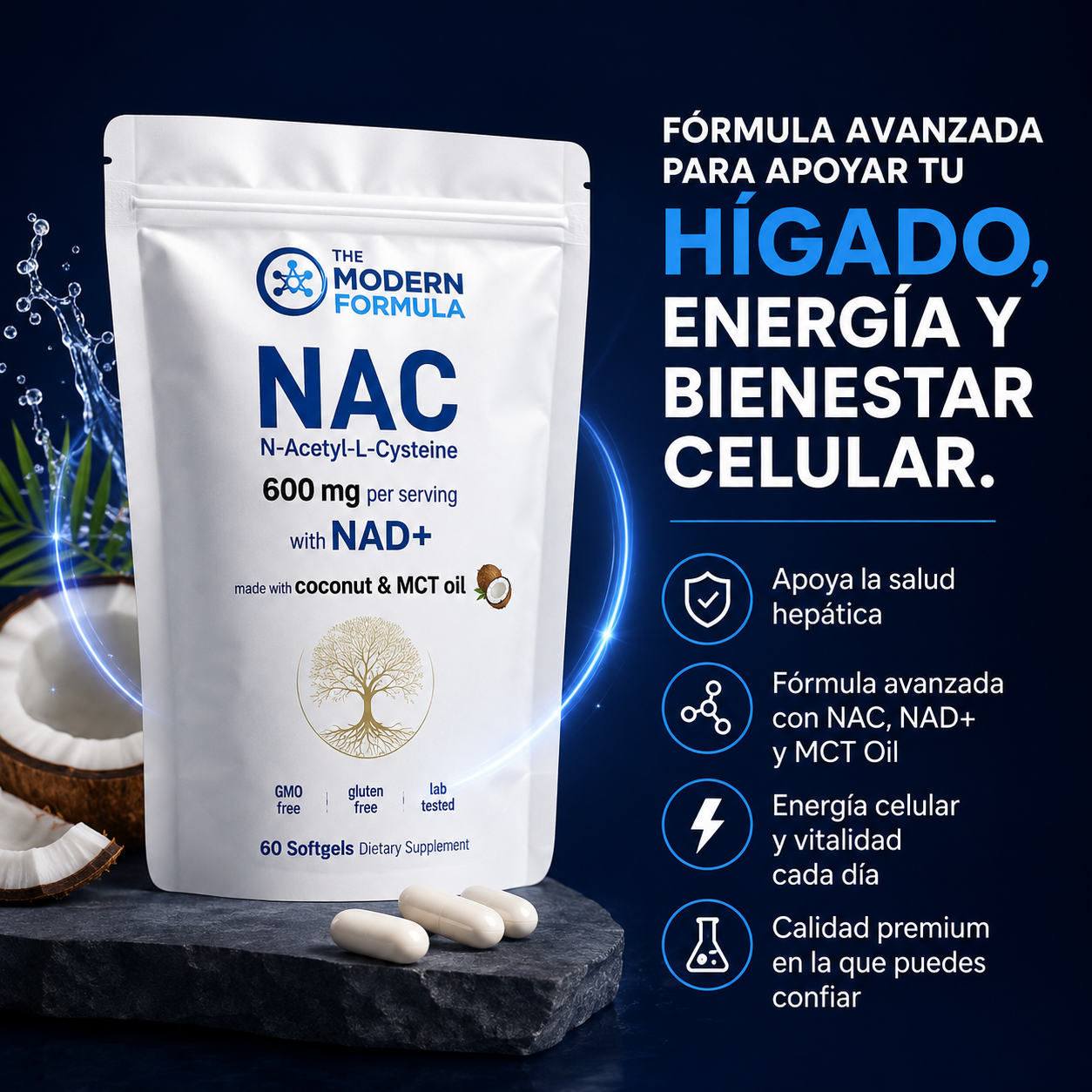 NAC600 + NAD+ COMPLEX – EL SUPLEMENTO DEFINITIVO PARA EL CUIDADO DEL HÍGADO