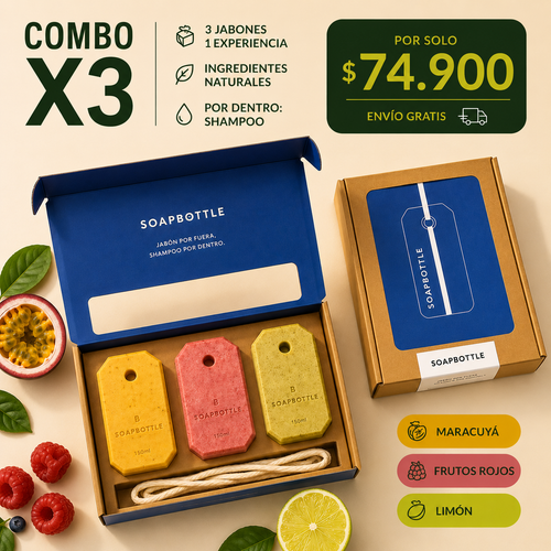 SOAPBOTTLE™ - EL SHAMPPO QUE DEJA HUELLA EN TI, NO EN EL PLANETA
